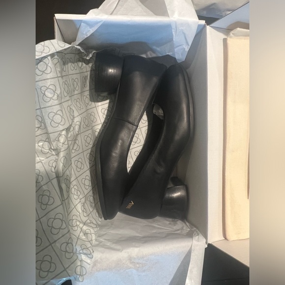 NEW Viscata Milan Leather Wedge Heels - Black - Women's Size 6.5 (37EU) - Picture 3 of 6